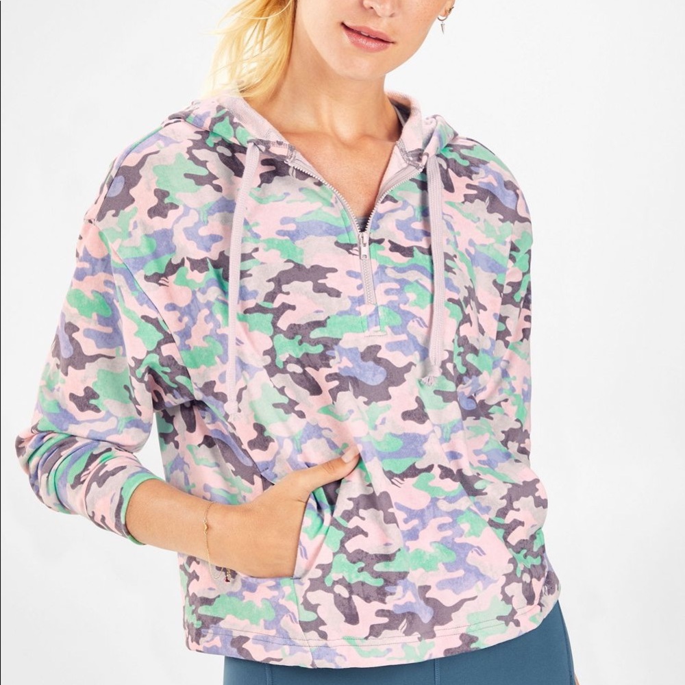 Camo turquoise hoodie